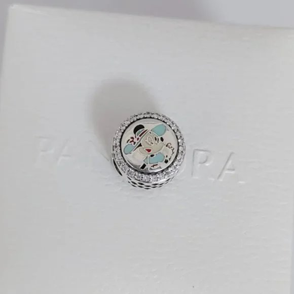 Pandora Disney Riviera Resort Button Charm S925 Silver for Bracelet Pendant - Picture 3 of 7
